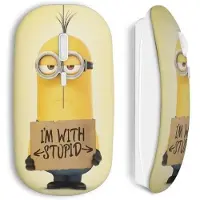 MANIACASE Souris Sans Fil Minion I Am With Stupid