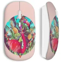 CAPACHEAP Souris Sans Fil Flamant rose art design