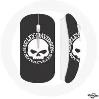 CAPACHEAP Souris Sans Fil Harley Davidson Motors Tete de mort