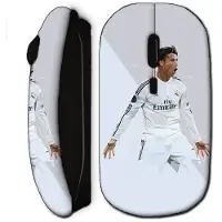 CAPACHEAP Souris Sans Fil Cristiano Ronaldo Real Madrid Noir