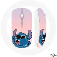 CAPACHEAP Souris Sans Fil Stitch le Nez en l'air fond rose