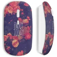 CAPACHEAP Souris Sans Fil Enjoy Today Flowers