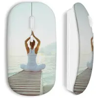 CAPACHEAP Souris sans fil yoga face à la mer