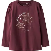 Name it Tröja - NmfRstar - Burgundy - - 4 år (104) - Tröja