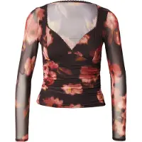 Abercrombie & Fitch T-shirt 'ZOE' choklad / guldgul / pitaya / hallon