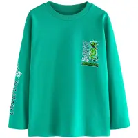 Next T-shirt smaragd / neongrön / svart / vit