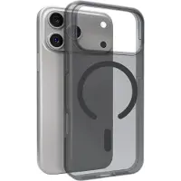 Puro Daylight Magsafe-kompatibelt silikonfodral för iPhone 17 Pro - genomskinlig svart