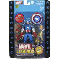Hasbro Marvel Legends Series 20th Anniversary Series 1 Captain America 15 cm samlarbar actionfigur med 14 tillbehr