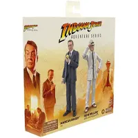 Hasbro Indiana Jones Adventure Series: Indiana Jones and the Raiders of the Lost Ark Marcus Brody & Ren? Belloq (Ark Showdown) 6-tums actionfigurer