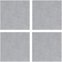 vidaXL Silver Aluminium 30 x 30 x 0.3 cm Aluminium Trapsteg Fyrkantig