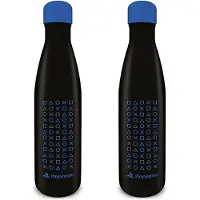 Playstation: (Symbol Pattern) Metal Drinks Bottle
