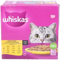 Whiskas 7+ Poultry Selection i sås våtfoder katt multipack (påsar 85 g)
