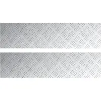 vidaXL Silver Aluminium 100 x 25 x 0.2 cm Halkfri Trapsteg