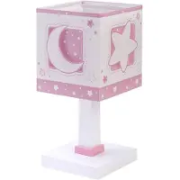 DALBER Bordslampa Moonlight Pink, Violett / rosa / rosè, Barnrum, Syntetmaterial, Bordslampa