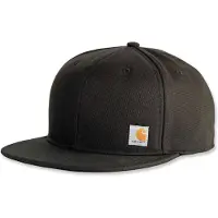 Carhartt Ashland-keps - 100% bomull, fukttransporterande och snabbtorkande, platt skärm, svart, en storlek