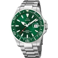 Jaguar Herrar J860/B Grön Silver Klocka