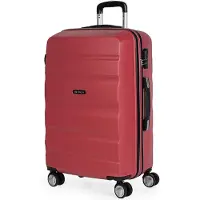 Itaca unisex. T71660-02 4 Wheeled Rigid Travel Case T71660 coral -61x44x26cm (OSFA), Red, Casual, ABS / Polycarbonate