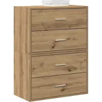 vidaXL Skåp med 2 lådor 2 st ek 60x31x40 cm konstruerat trä