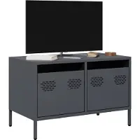 vidaXL Tv-bänk antracit 68x39x43,5 cm kallvalsat stål