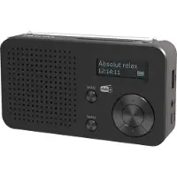 Telestar Batteridriven radio TOP 100 Schwarz DAB+, FM Batteri-laddningsfunktion, uppladdningsbart, Väckningsfunktion Svart