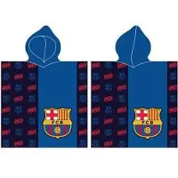 MCU FC Barcelona badponcho med huva - 100% bomull