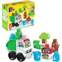 Mega BLOKS Fisher-Price Byggklossar, Grön Stad Sortera & Återvinna Lag med 15 Delar, 2 Figurer, Gåvor till Barn
