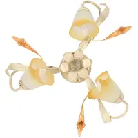ONLI Taklampa Lucrezia , dimbar, Creme / bärnsten, Vardagsrum / matsal, Glas, Lantlig / rustik, Taklampa