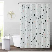 Shower curtain Home Decor Lyx guldmarmorering Duschdraperier Geometriska ränder Draperier för badrumstillbehör Set Badkarsgardin med krokar Vattentät 180x200cm
