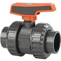 Cepex 37044 Pvc-u Ø63 Kulventiler Standardserie Ptfe Epdm Lösningsmedelsmuff Svart Prick