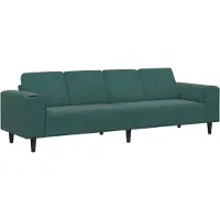 vidaXL Vardagsrumsoffa Mörkgrön 250 x 77 x 76 cm