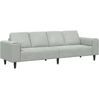vidaXL Vardagsrumsoffa Ljusgrå 250 x 77 x 76 cm