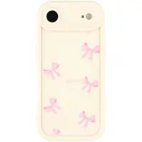 Mtp Products iPhone Air Snyggt stötsäkert TPU-skal med upphöjda kanter - Vit / rosett