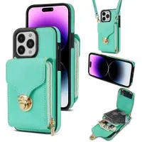 Mtp Products iPhone 16 Pro Max Allt-i-ett-skal med plånbok och rem - Mynta