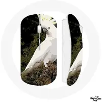 CAPACHEAP Souris Sans Fil Cacatoes Perroquets Blanc sur l'arbre