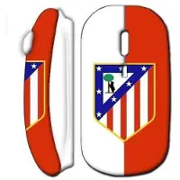 CAPACHEAP Souris sans fil logo atletico madrid blanc