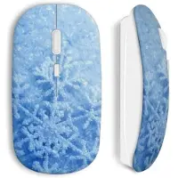MANIACASE Souris sans fil Bleu Clair Neige