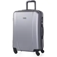 Itaca unisex. 71160-02 Travel Case Rigid 4 Wheeled Trolley Medium 71160 silver -65x44x24cm (OSFA), Casual, ABS / Polycarbonate