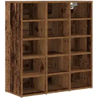 vidaXL Skoskåp Gammalt trä 77,5 x 30 x 83,5 cm Konstruerat trä