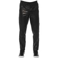 Trussardi Läder Joggers Elastisk Midja Avslappnad Passform