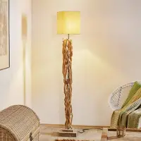 ONLI Golvlampa Marica , Creme / bärnsten, Vardagsrum / matsal, Textil / tyger / siden, Golvlampa