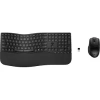 HP 680 Comfort tangentbord och mus med två funktioner kombinerat, Fullstor (100 %), Trådlös, Trådlös RF + Bluetooth, QWERTY, Svart, Mus inkluderad
