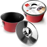 Ibili Moule Charlotte - IBILI - 18 cm - Anti-vidhäftande aluminium - Rouge - Passe au lave-vaisselle