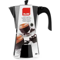 Ibili Italiensk kaffebryggare - Ibili - Bahia - Matt svart aluminium - 9 koppar - 450 ml svart