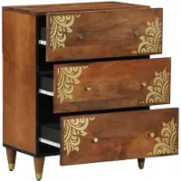 vidaXL Sideboard 60x33x75 cm Massivt Mangoträ