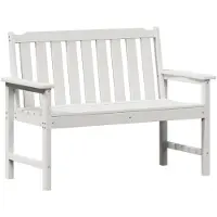 vidaXL Trädgårdsbänk Vit 120 x 59 x 88 cm HDPE 42006601
