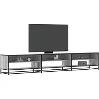 vidaXL Tv-bänk grå sonoma 270x40x46 cm konstruerat trä