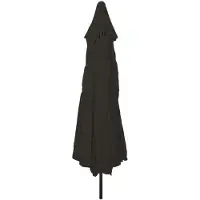 vidaXL Trädgårdsparasol Svart 395 x 395 x 245 cm Polyester och Stål