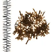 vidaXL Ljusslinga cluster med 400 LED varmvit PVC