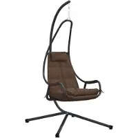 vidaXL Hängande äggstol Brun 94 x 107 x 196,5 cm Stål