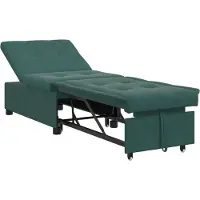 vidaXL Mörkgrön bäddsoffa 67 x 194 x 38 cm Sammet